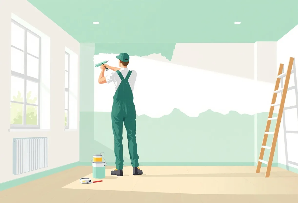 Peintre Fondettes 37230 en intervention sur un chantier